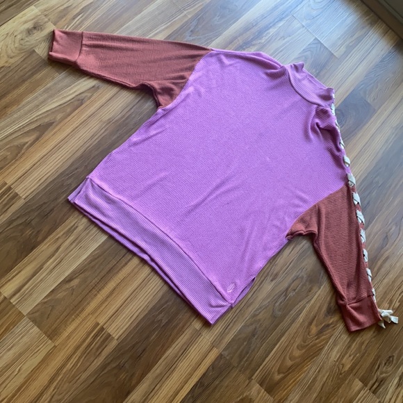 Free People Snow Drift Lace up Tunic Sweater XS - Picture 6 of 9